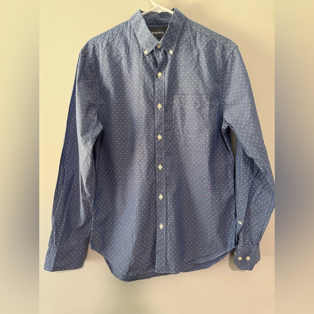 Bonobos Blue Casual Button Down Shirt